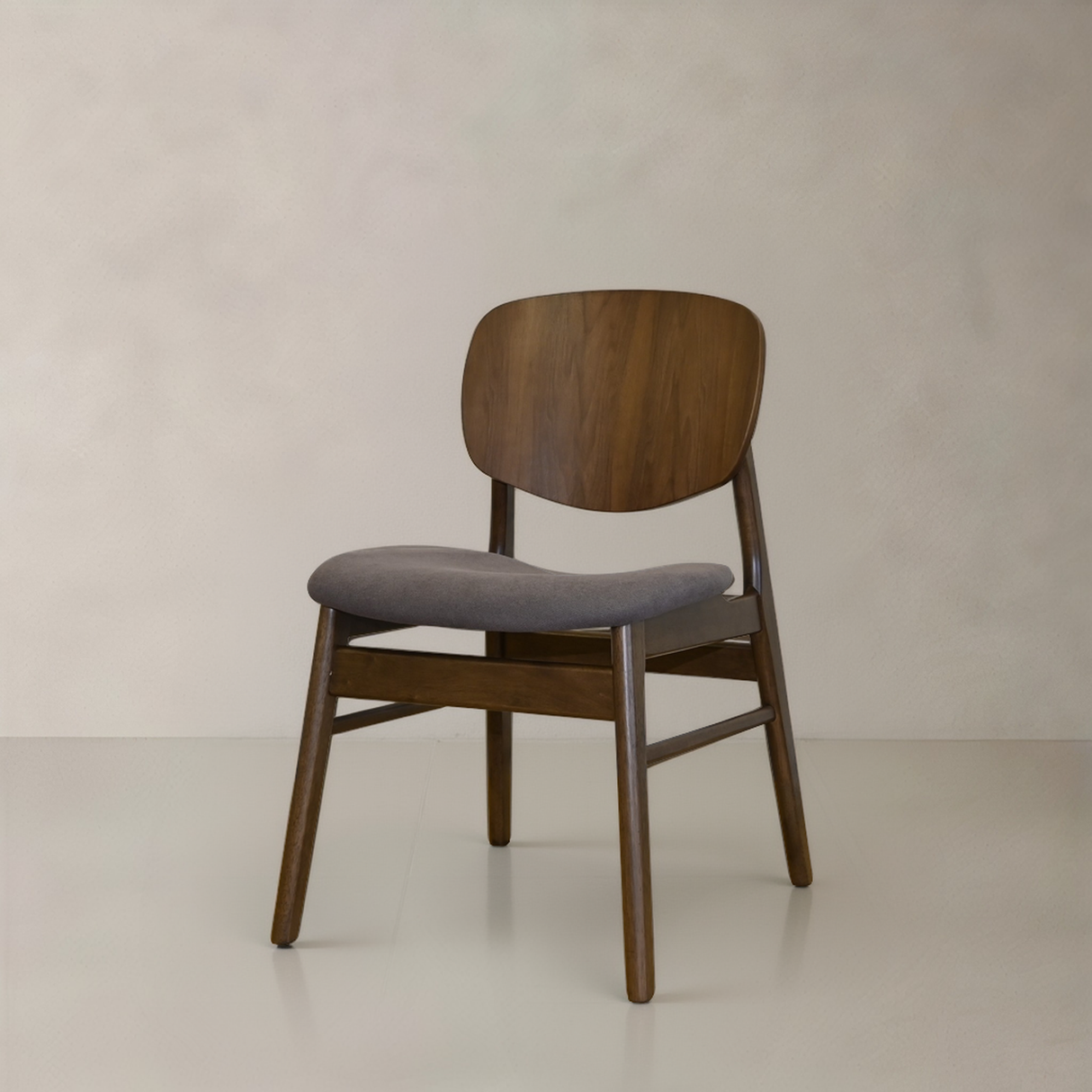 HARPER Solid Wood Dining Chair, Brown