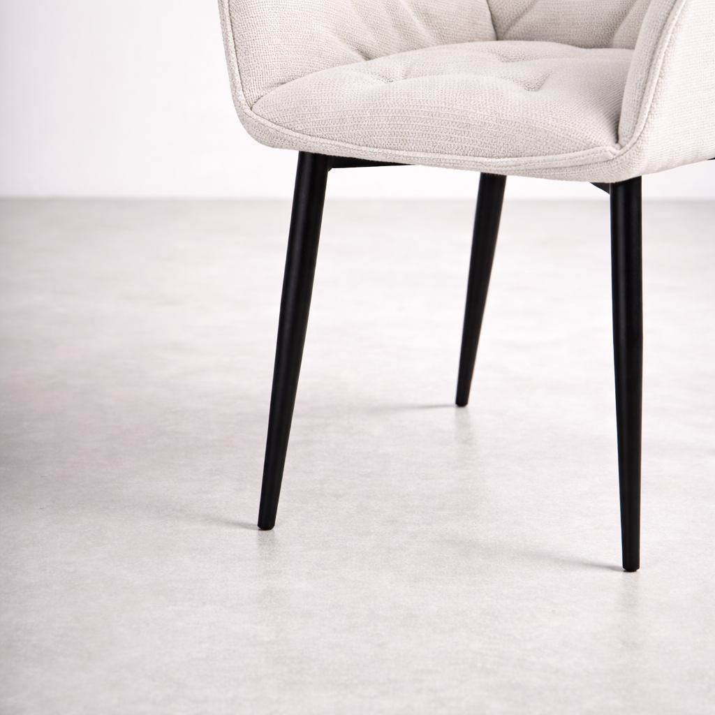 Alba Fabric Dining Chair - Cream
