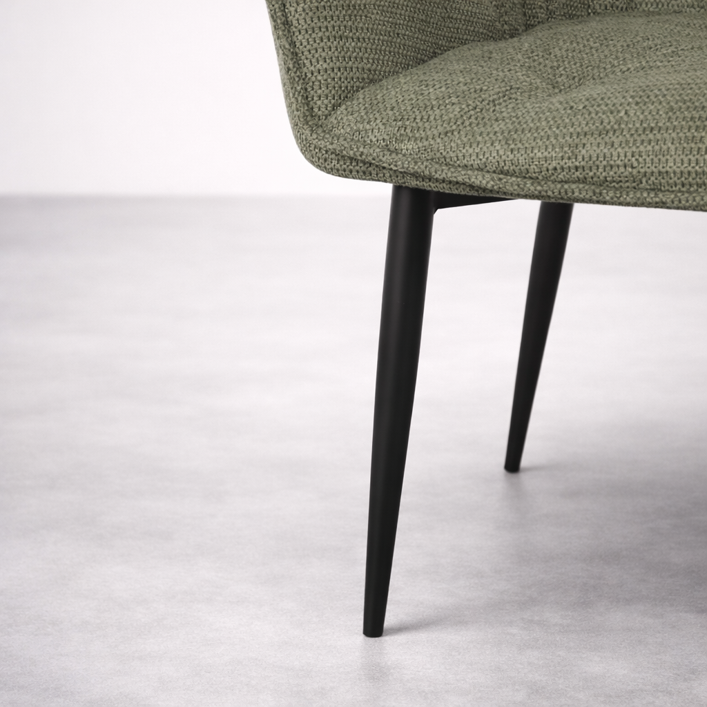 Alba Fabric Dining Chair - Green