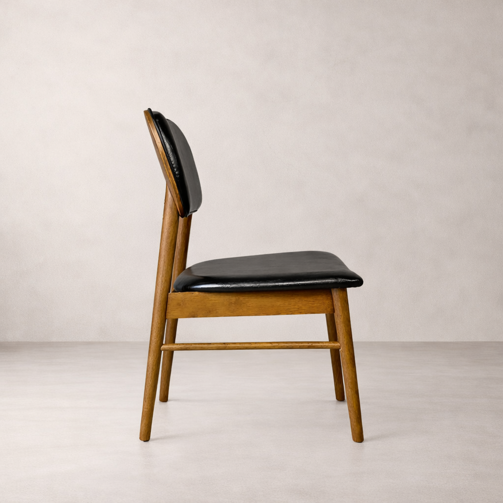 Ivy Solid Wood Dining Chair - Smoked Oak and Black