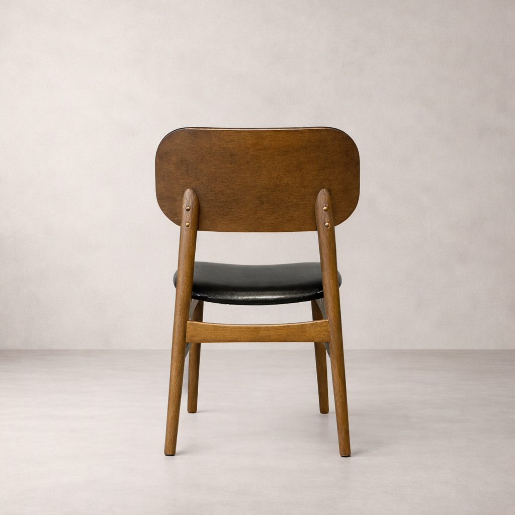 Ivy Solid Wood Dining Chair - Smoked Oak and Black