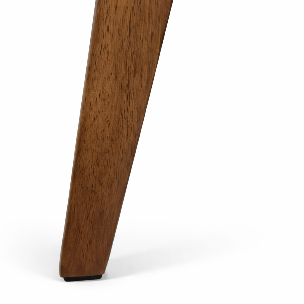 Abby Solid Wood Dining Chair - Smoked Oak and Moss Green