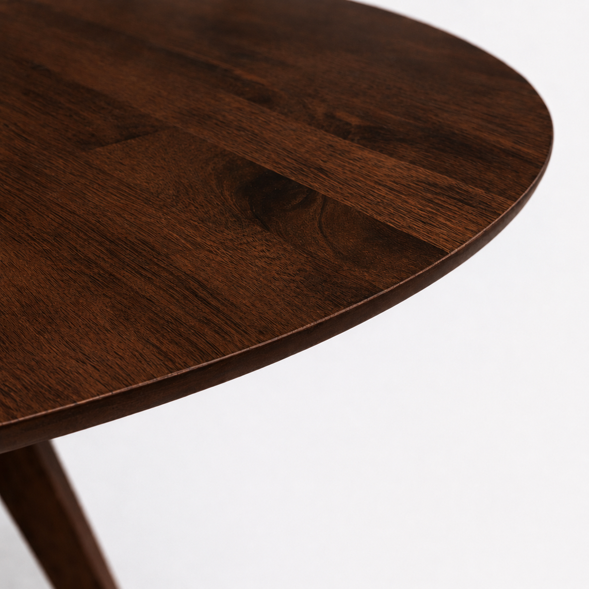 PARIS Table de salle à manger en bois massif, Noyer, 120cm