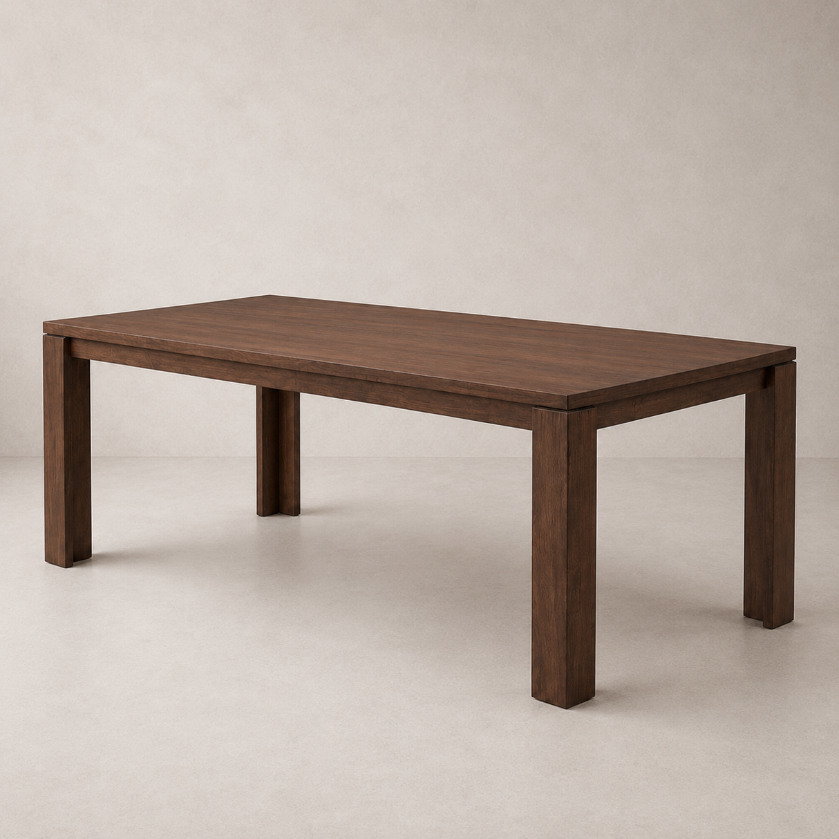 Vienna 63" Solid Wood Dining Table - Walnut