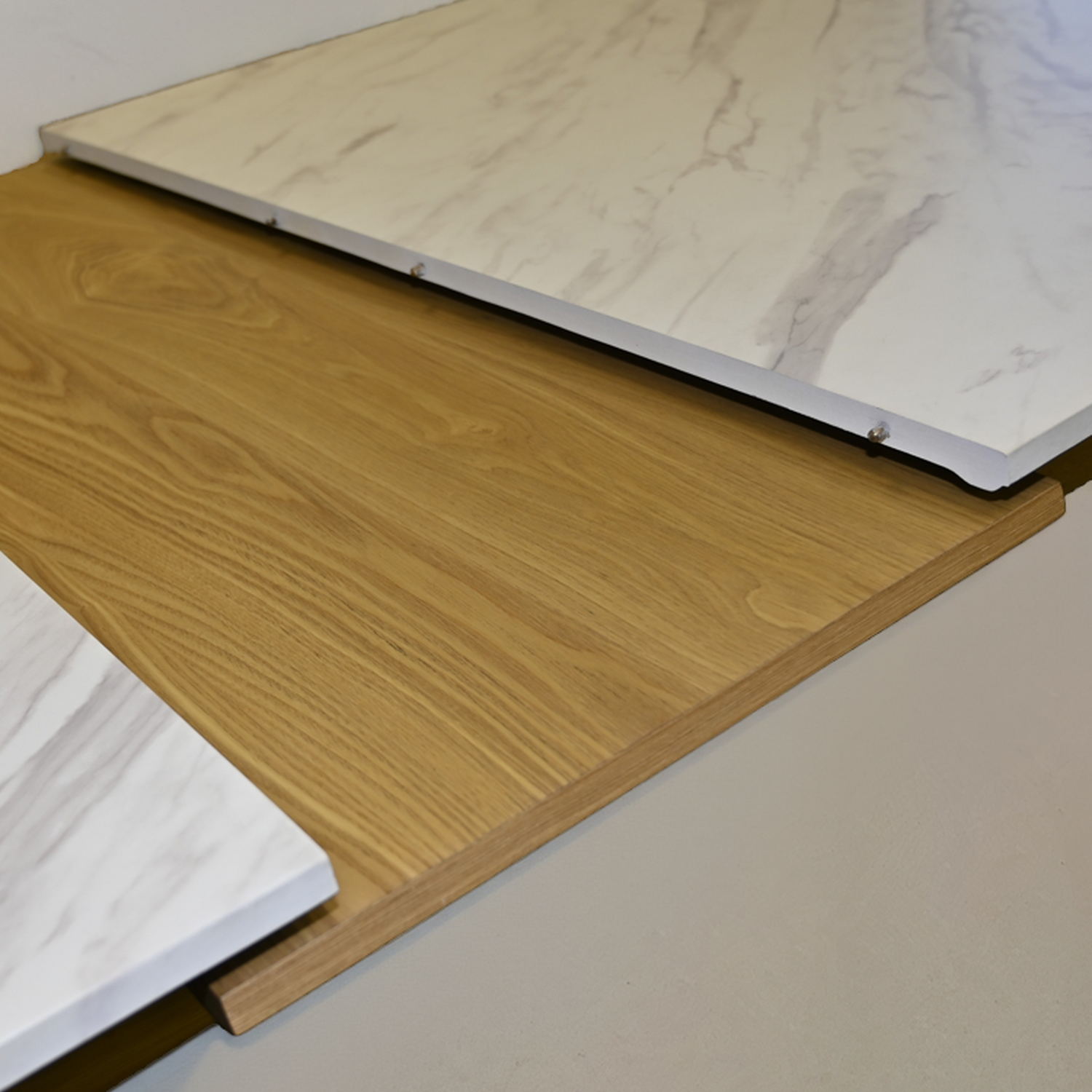 VERSAILLES Extendable Dining Table, White Marble, 70.9" - 86.6"