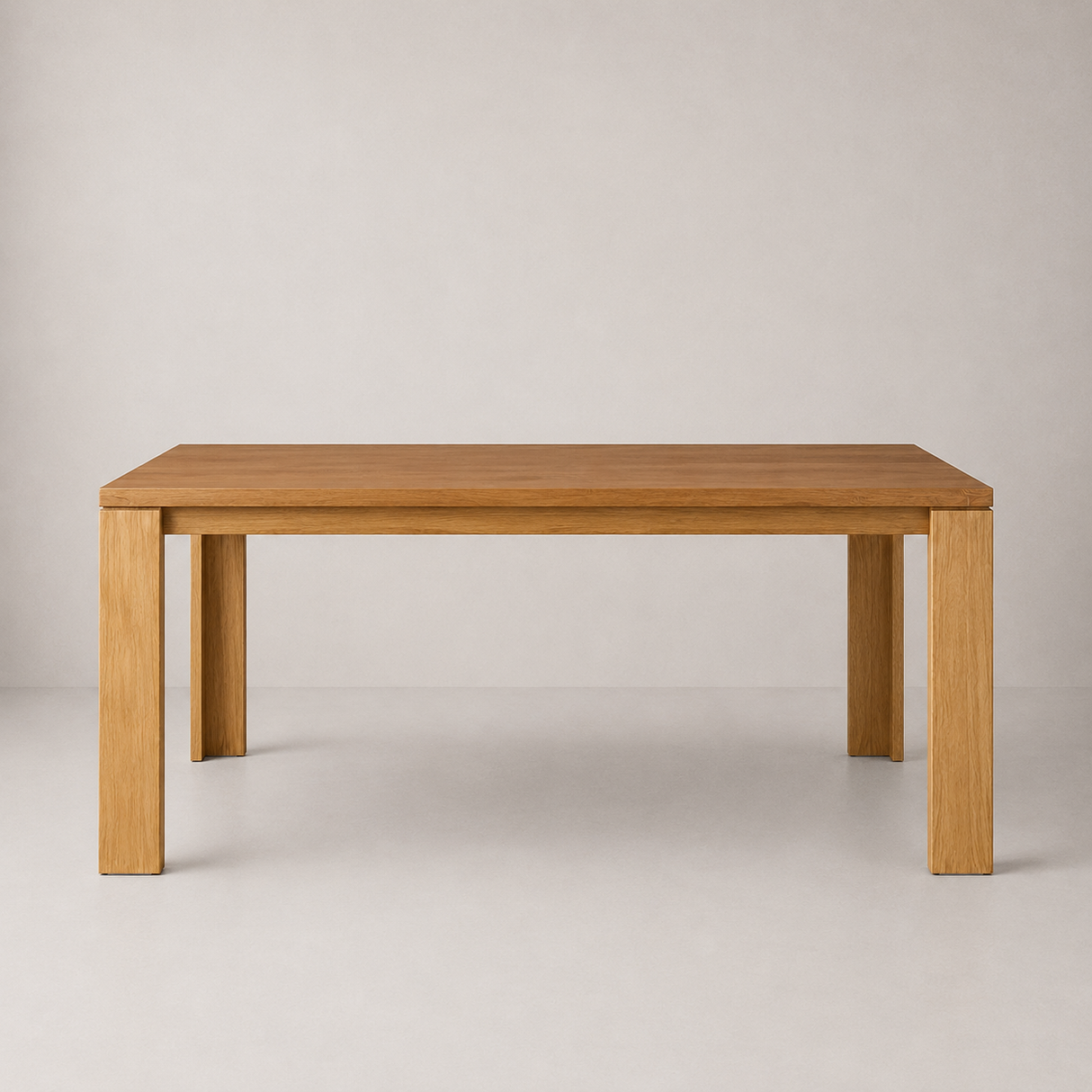 Vienna 63" Solid Wood Dining Table - Natural Oak