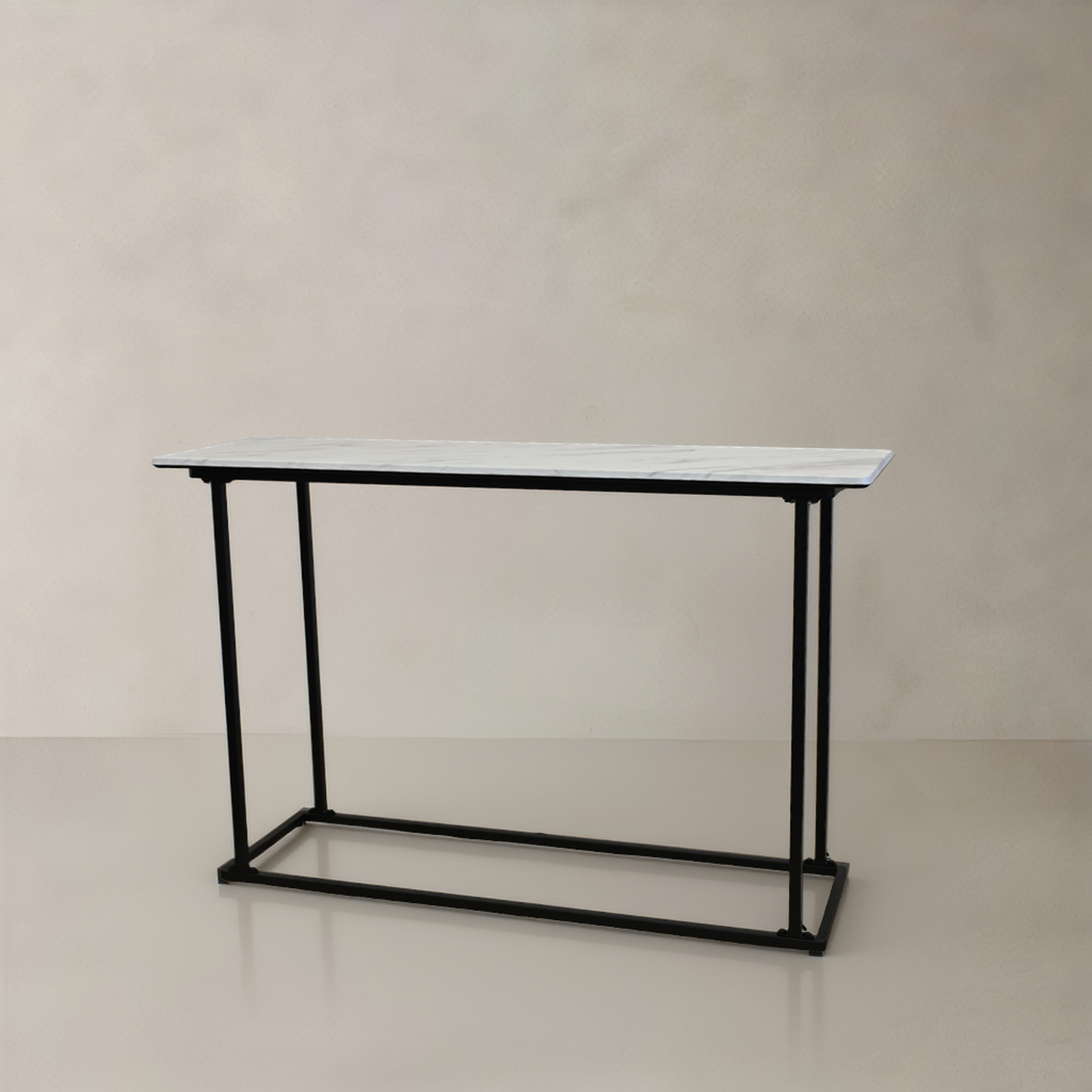LILIAN Console, White Marble, 47.2"