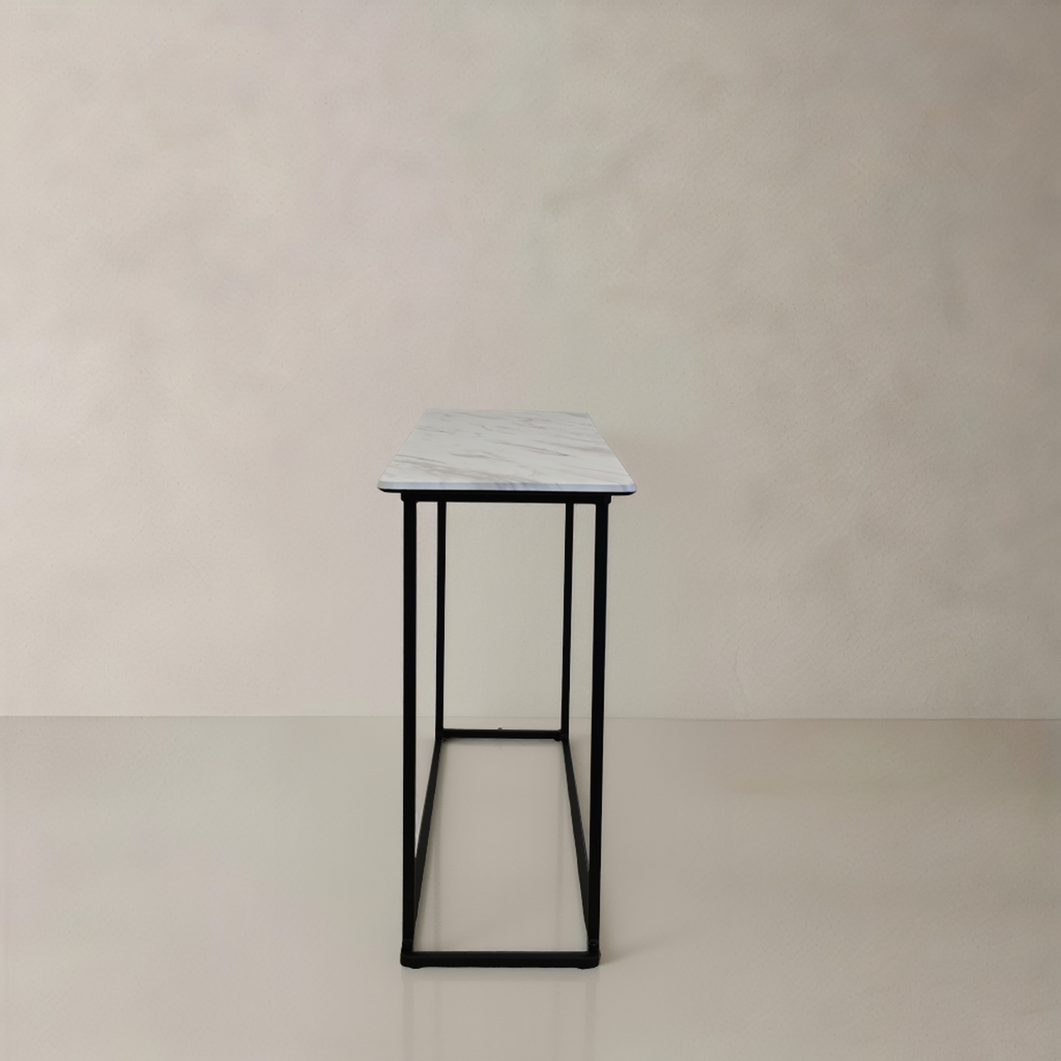 LILIAN Console, White Marble, 47.2"