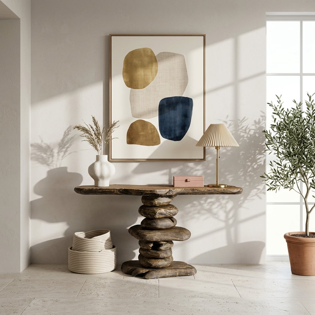 Rochefort 48" Solid Teak Root Console, Natural