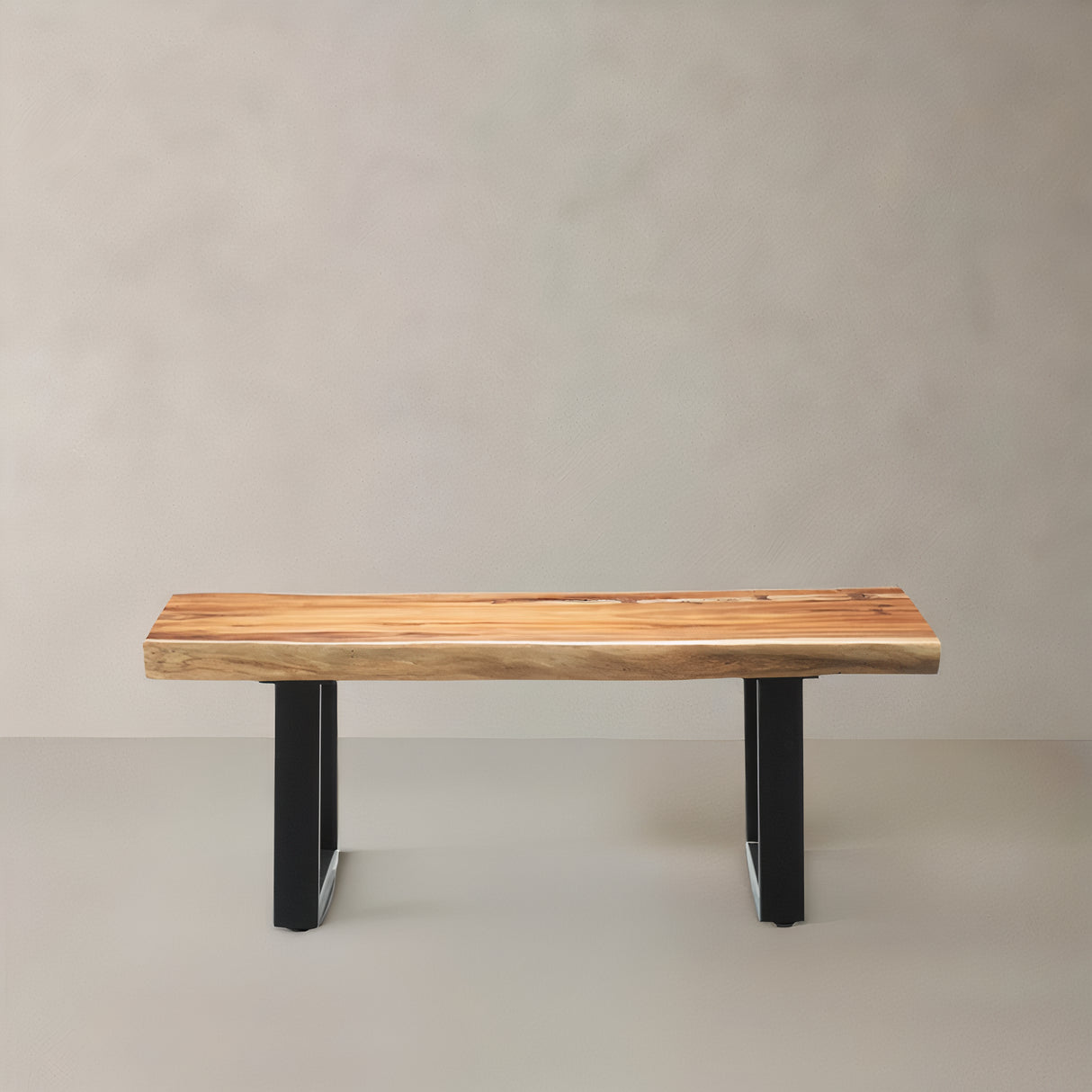 EDGE Suar Solid Wood Coffee Table with Trapezoid Legs