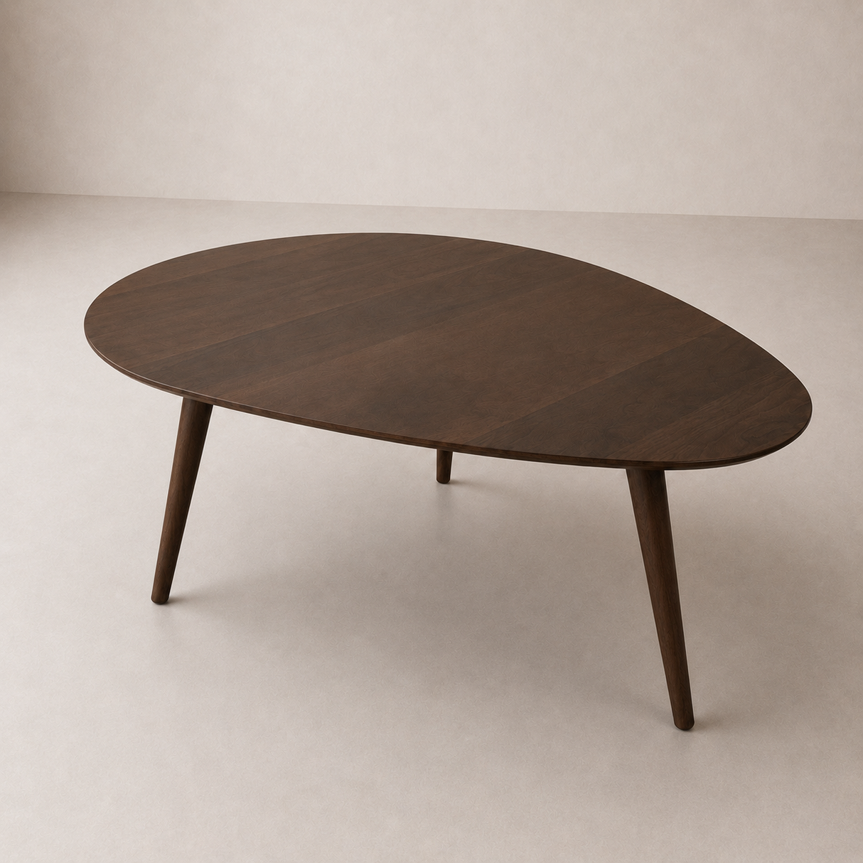 Table basse Petal en bois massif - Noyer