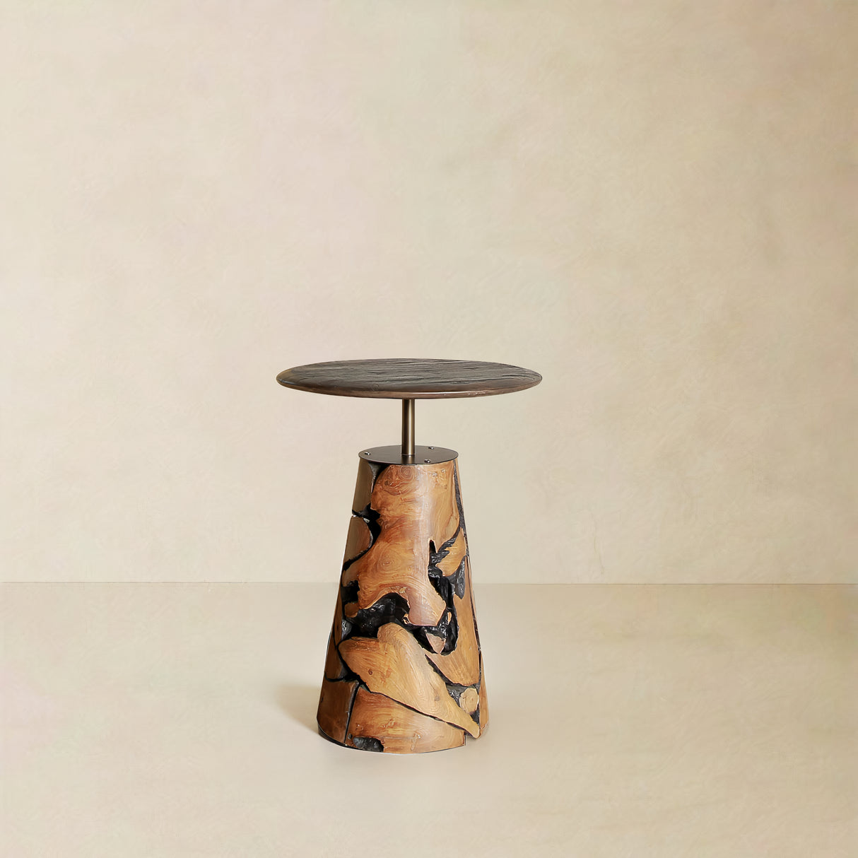 TIERRA Solid Teak Side Table, Natural