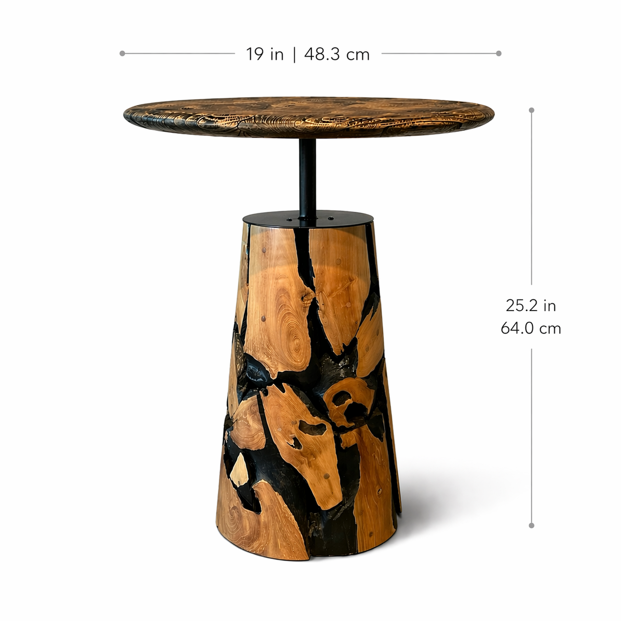 Table d'appoint en teck massif TIERRA, Natural