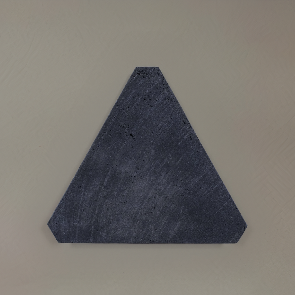 TECTON Solid Teak Side Table, Natural with Lava Stone Top, 45cm