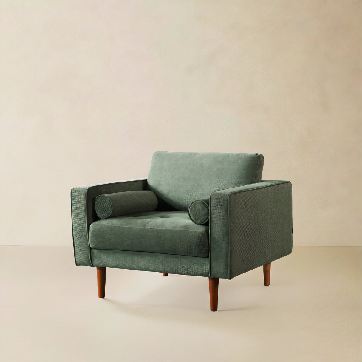 VERA Fabric Lounge Chair, Green, 37"