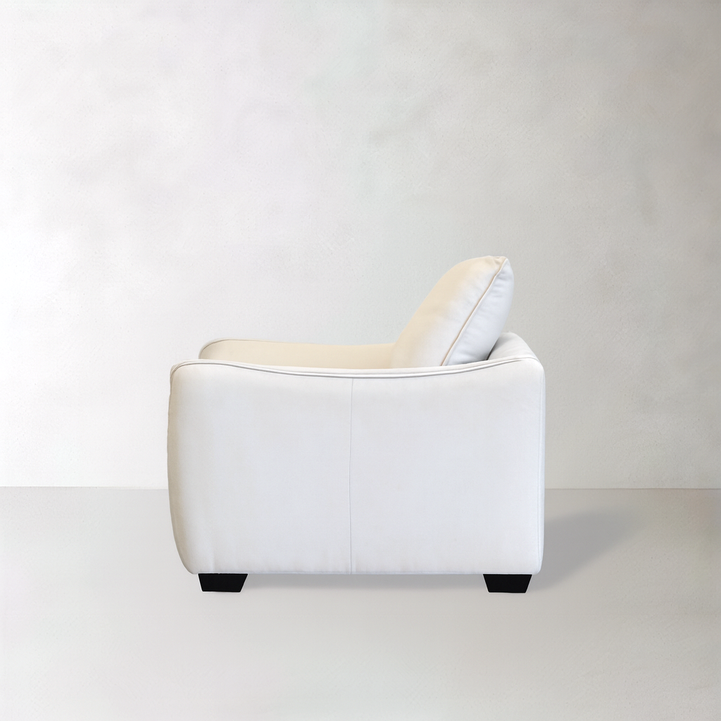 MILAN Fabric Lounge Chair, Cream, 40"
