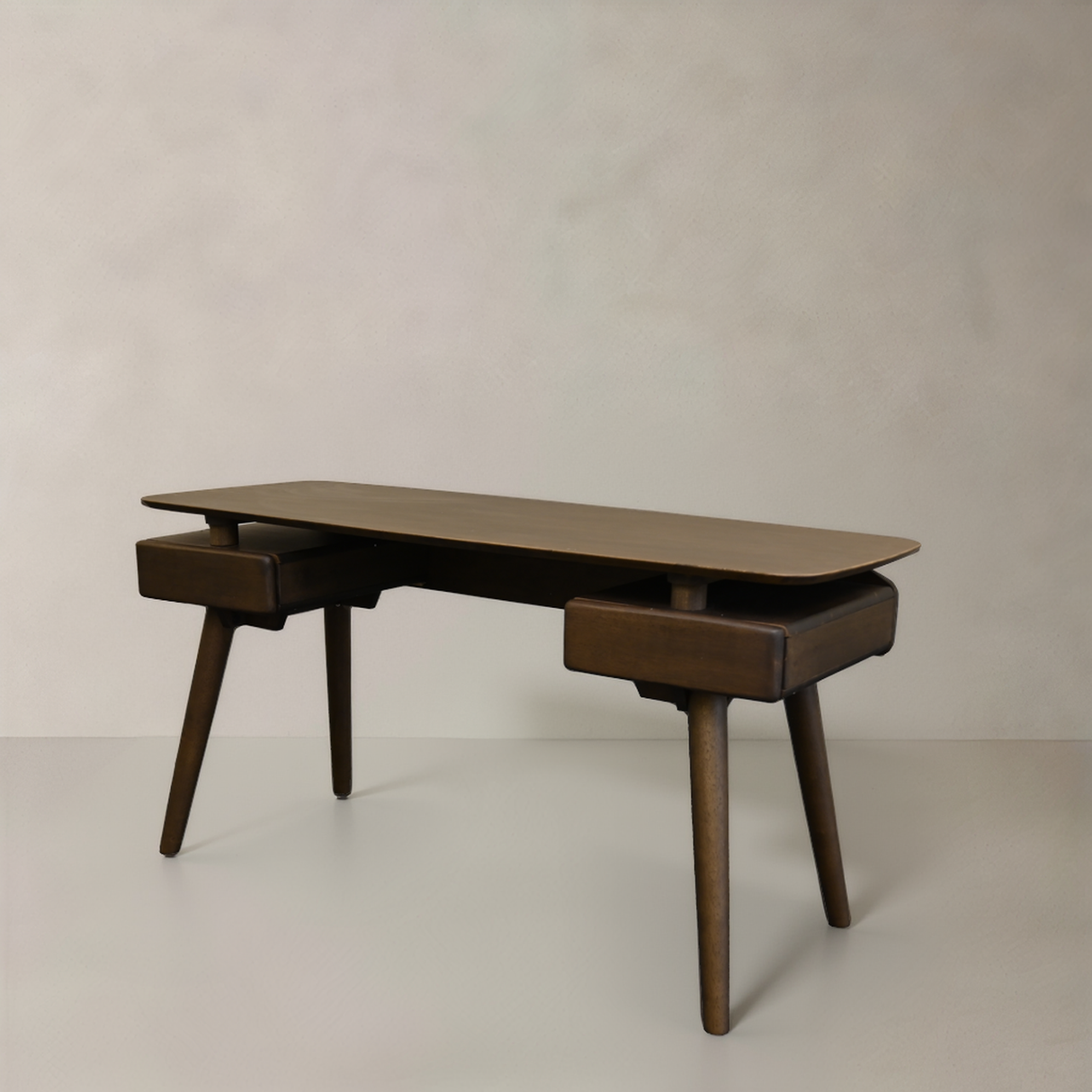 Bureau CAIRO en bois massif, Noyer, 150cm