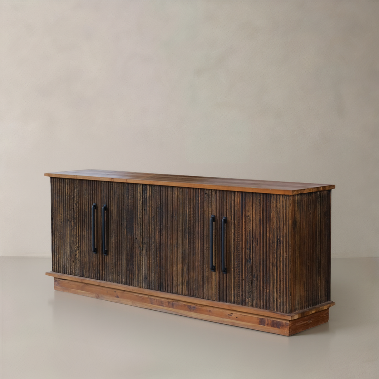 VANGUARD Solid Teak Sideboard, Natural, 70.9"