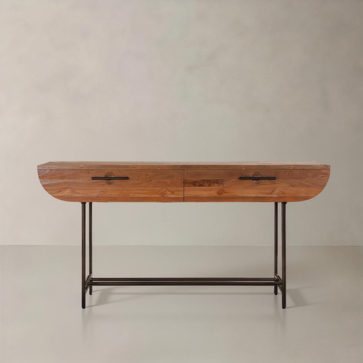 Console MARIN en teck massif, naturel, 145cm