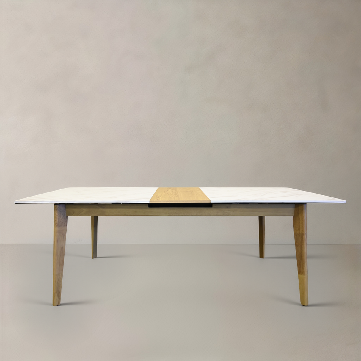 VERSAILLES Extendable Dining Table, White Marble, 70.9" - 86.6"