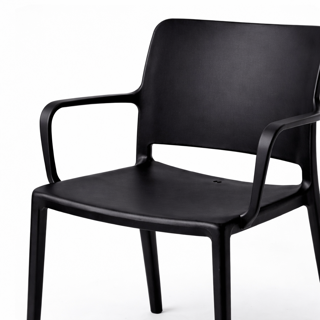 Pamela Stackable Dining Armchair - Black