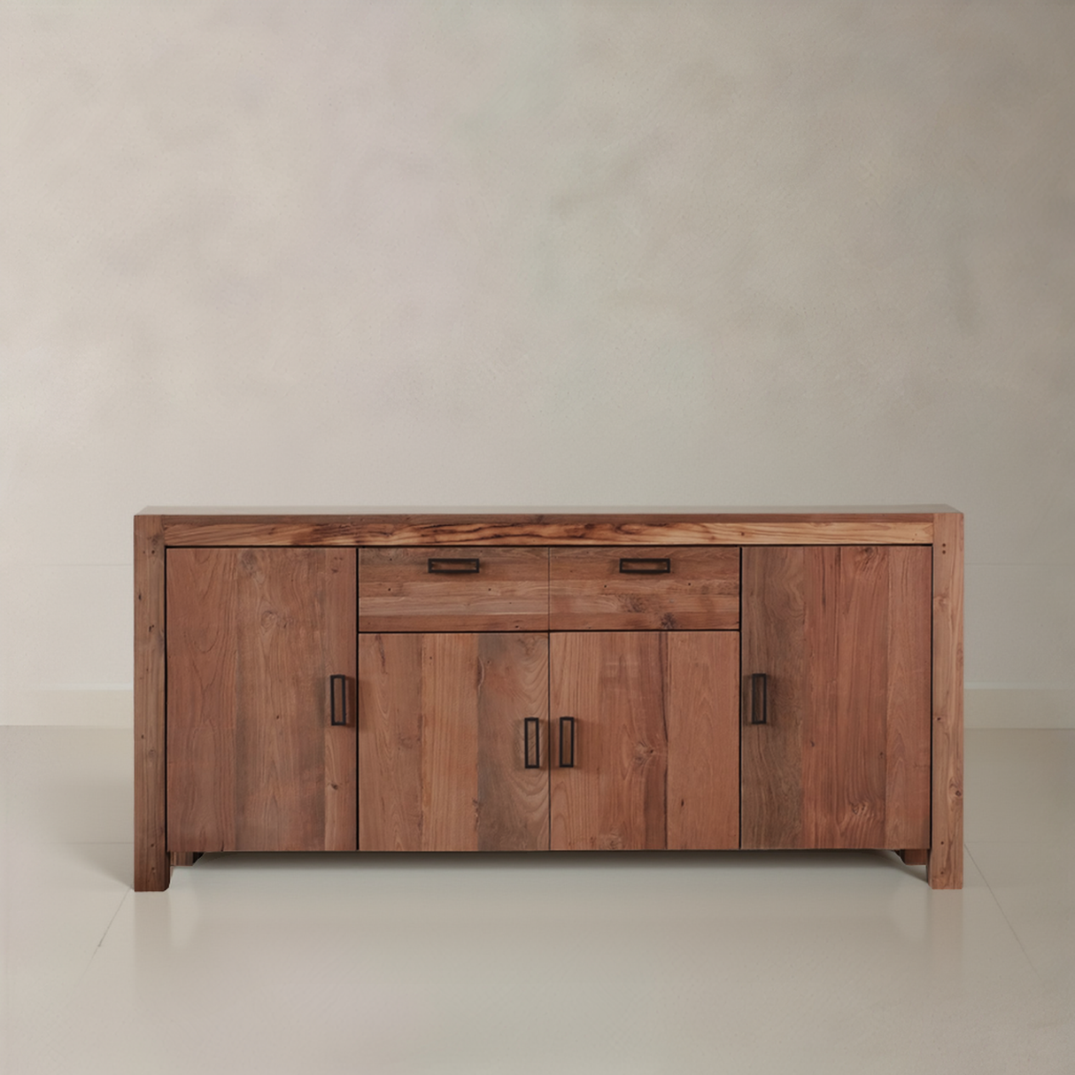 BROMONT Solid Teak Sideboard, Natural, 66.9"