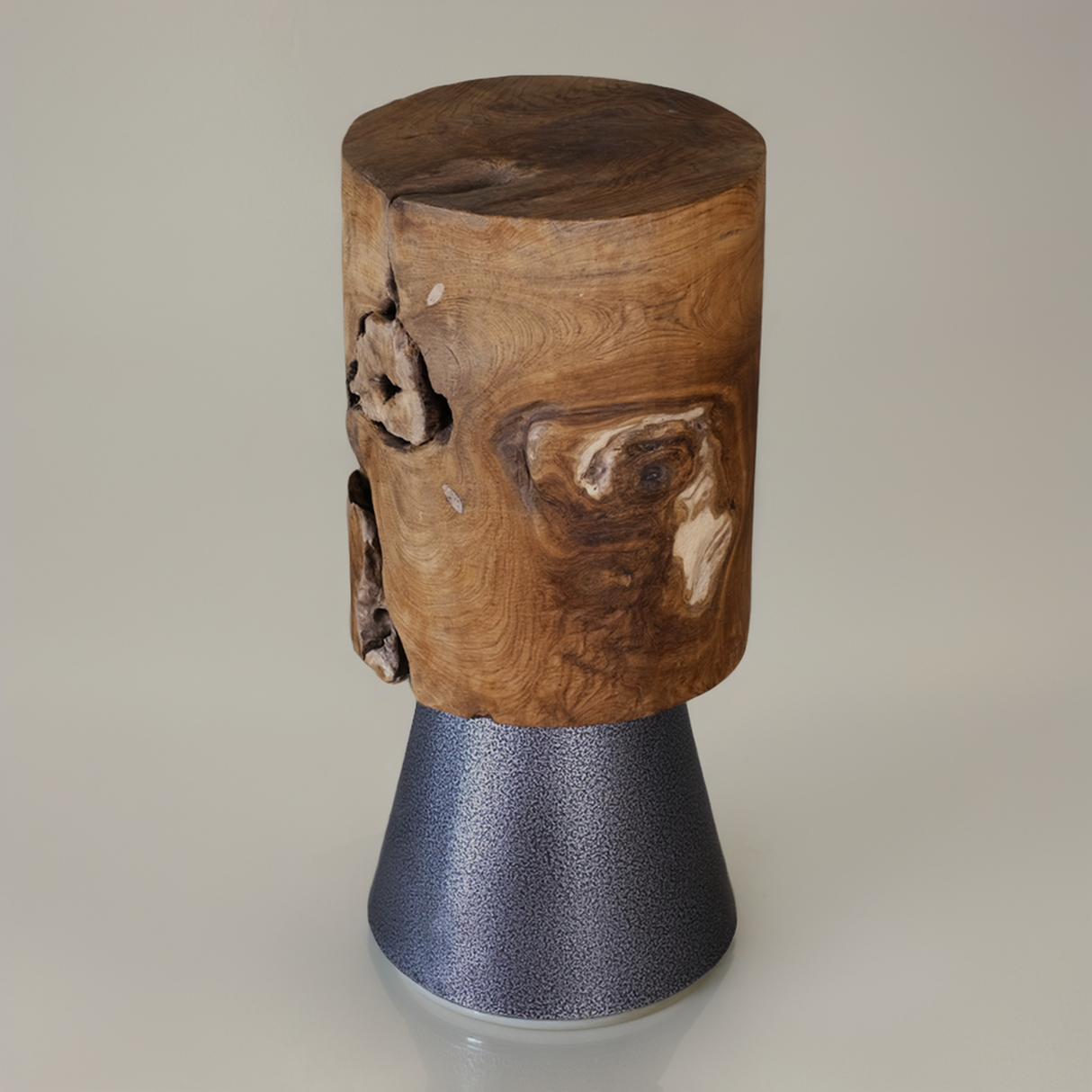 ECHO Solid Teak Side Table, Natural