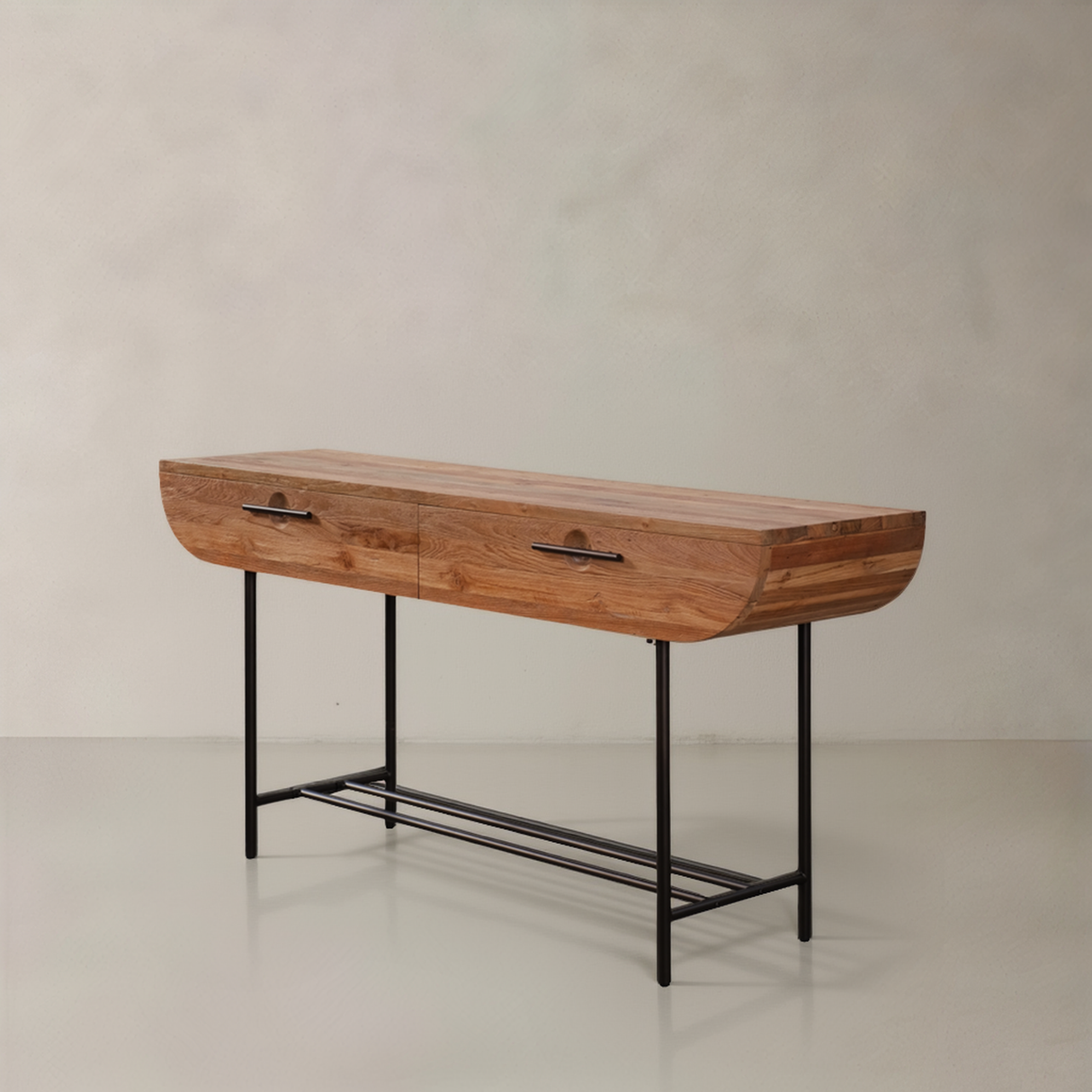 Console MARIN en teck massif, naturel, 145cm