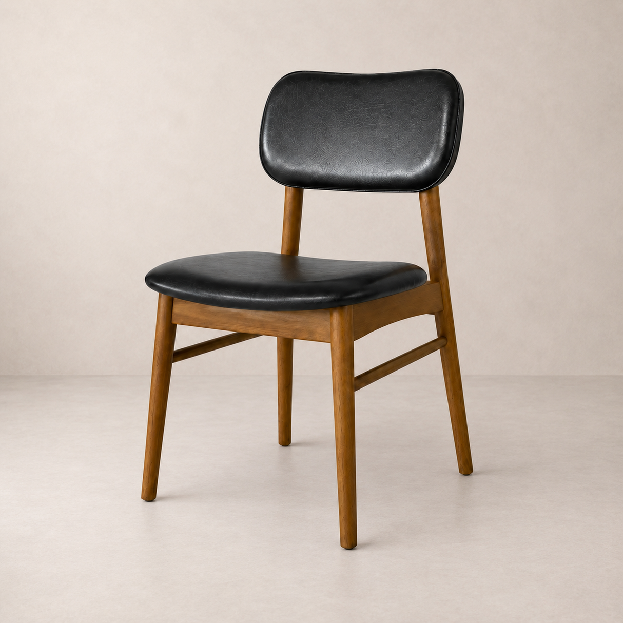 Chaise de salle à manger Ivy en bois massif - Chêne fumé et noir