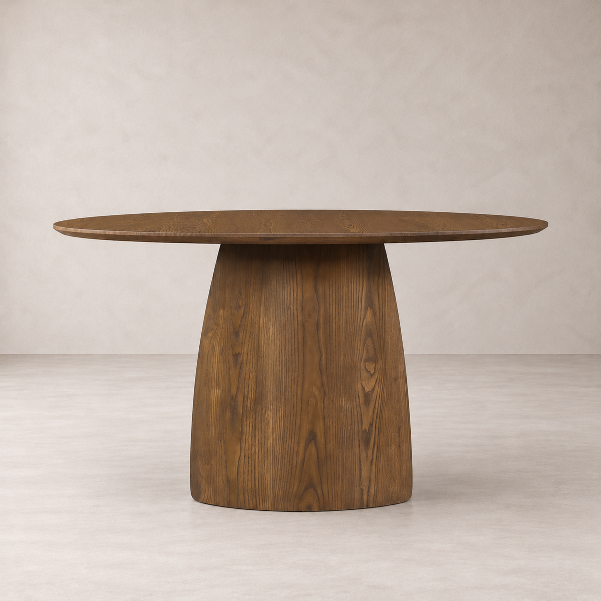 Cala 47.2" Round Dining Table - Smoked Oak