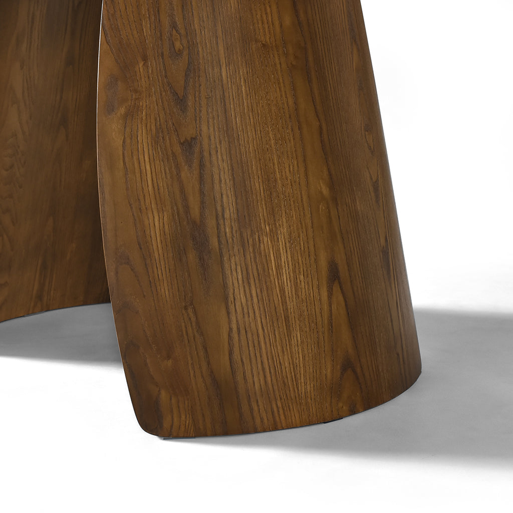 Cala 47.2" Round Dining Table - Smoked Oak