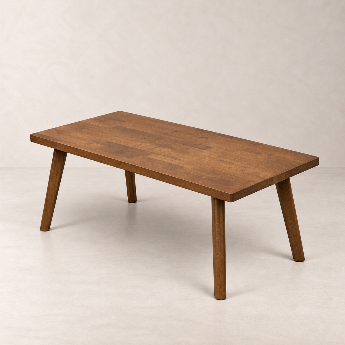 Lucca 35.4" Solid Wood Rectangular Coffee Table - Smoked Oak
