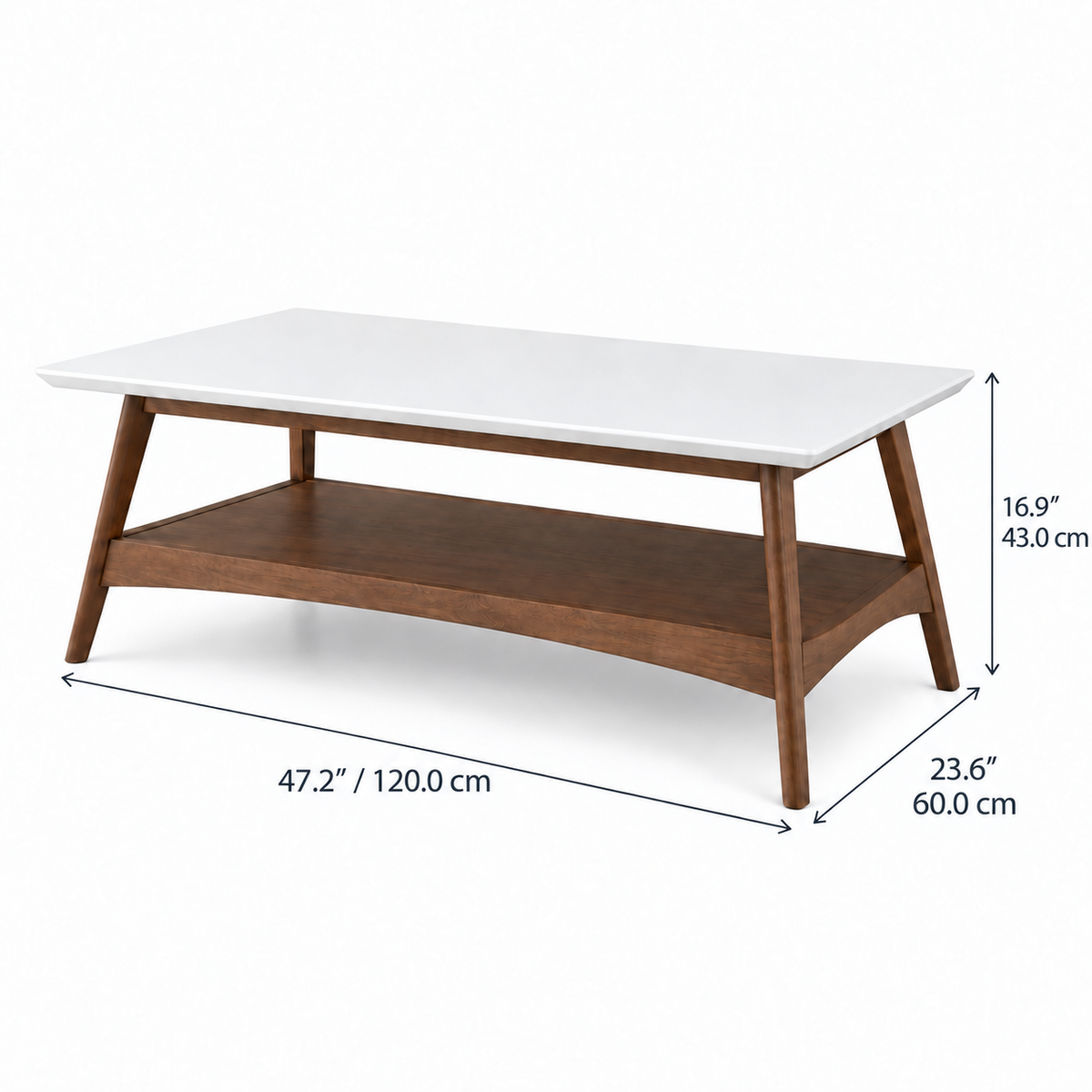 Table basse rectangulaire Arden de 47,2 po – Noyer