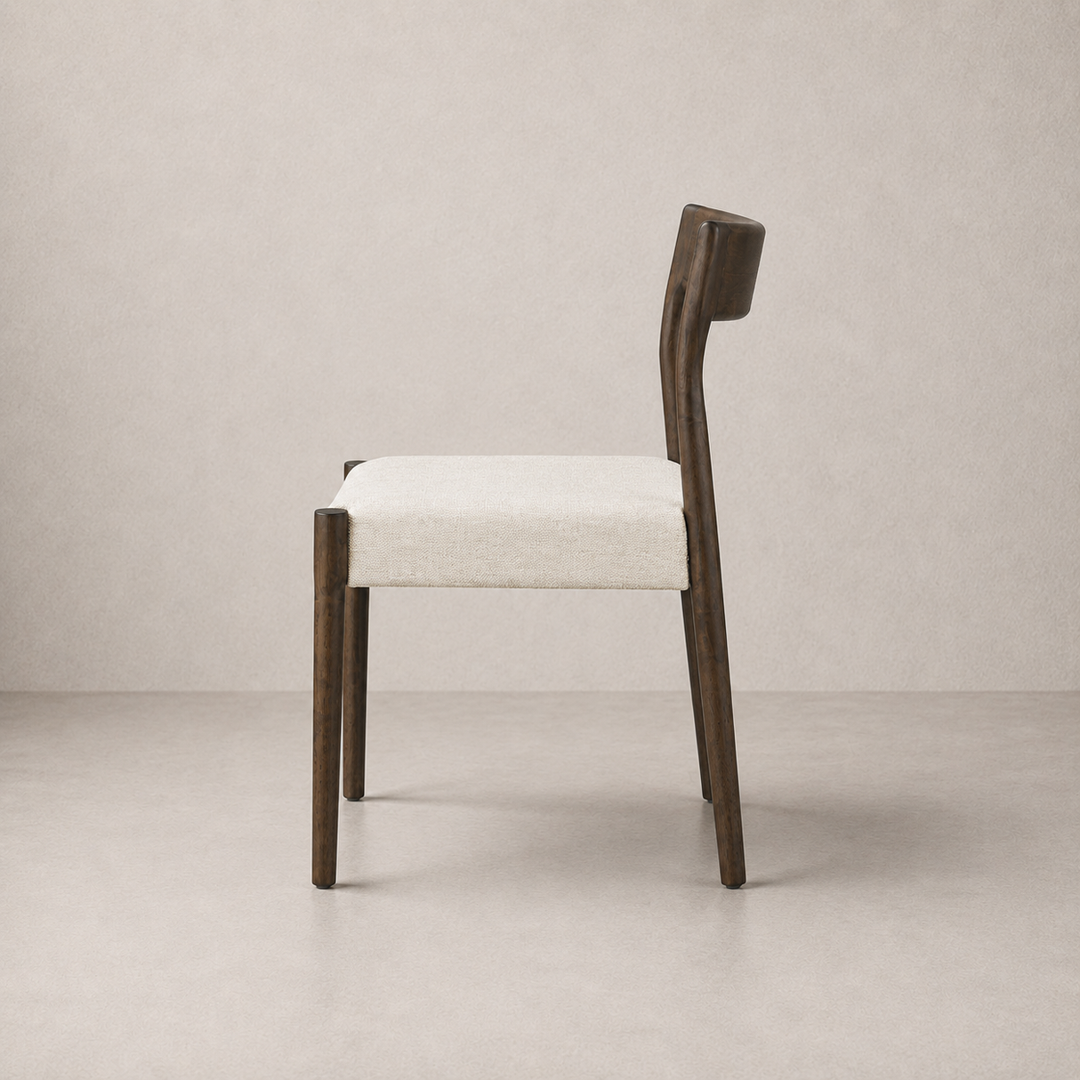 Chaise de salle à manger Marlow – Noyer et ivoire chiné