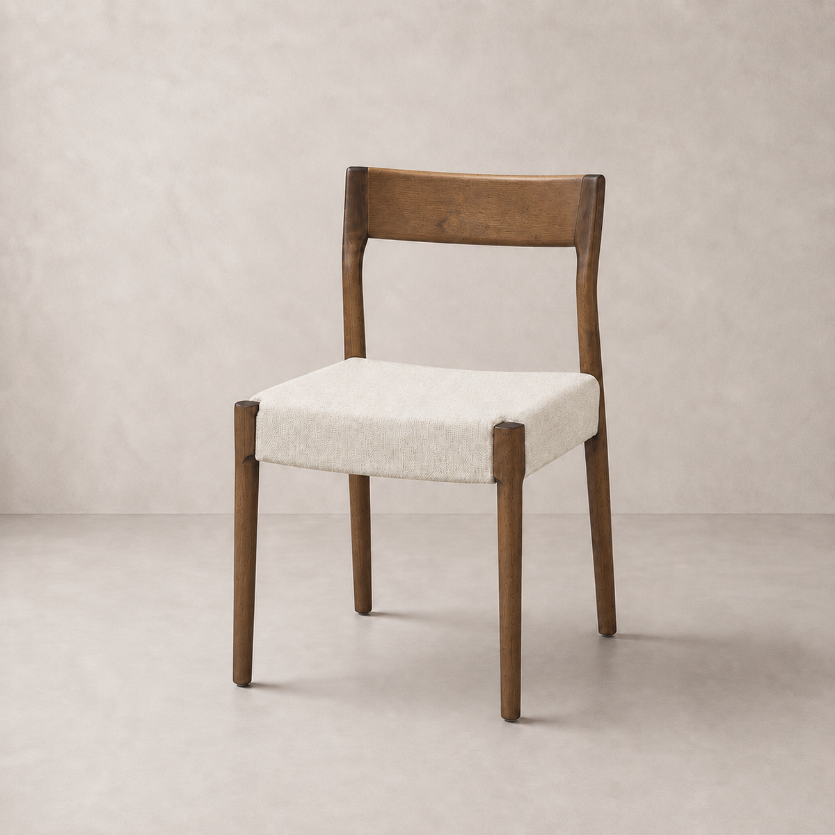 Marlow Dining Chair - Smoked Oak and Heathered Ivory