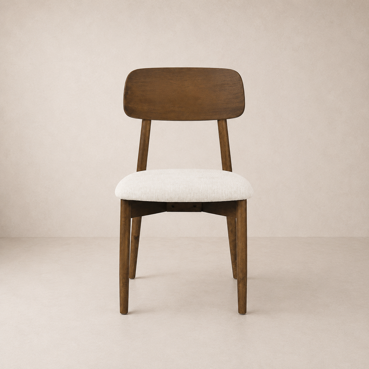 Landon Dining Chair - Smoked Oak and Heathered Ivory