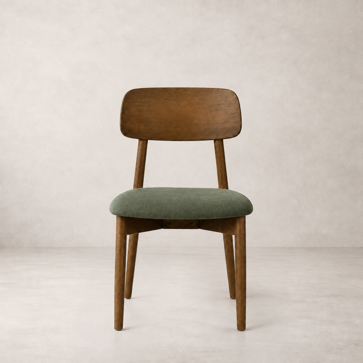 Landon Dining Chair - Smoked Oak and Moss Green