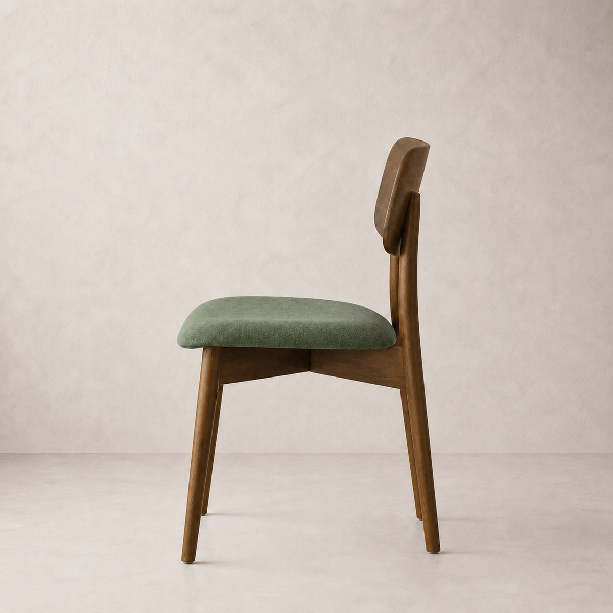 Landon Dining Chair - Smoked Oak and Moss Green