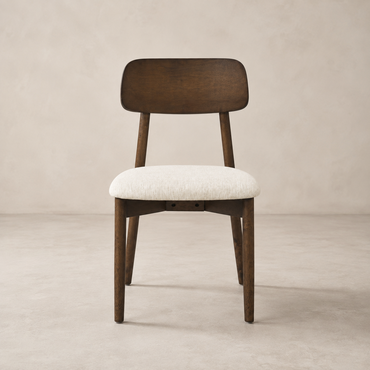 Chaise de salle à manger Landon – Noyer et ivoire chiné