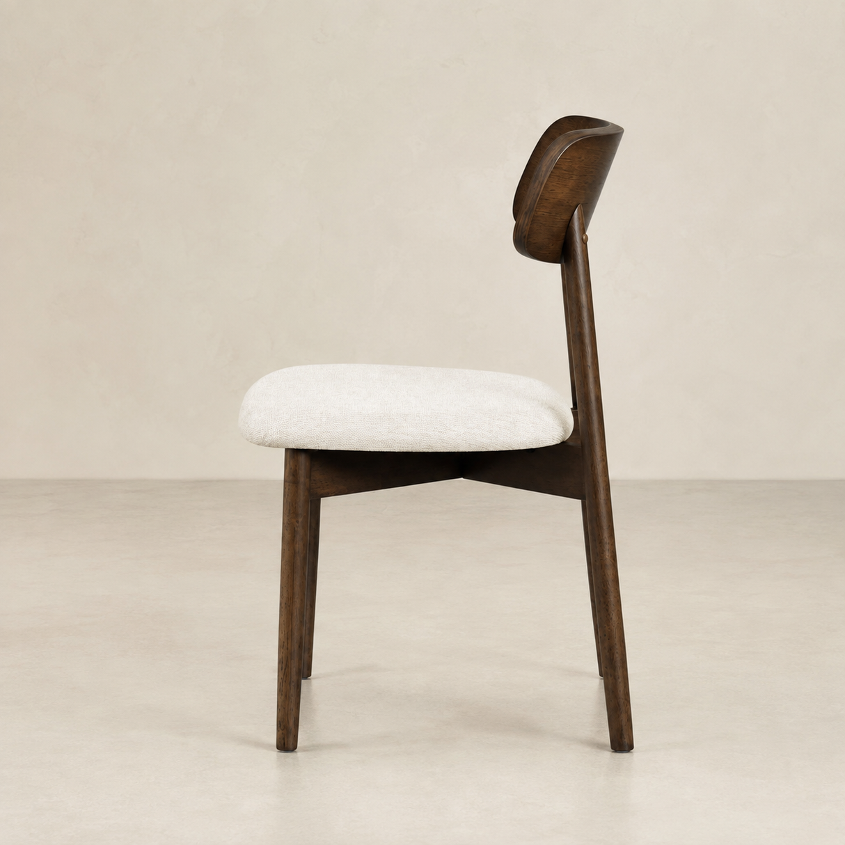 Chaise de salle à manger Landon – Noyer et ivoire chiné
