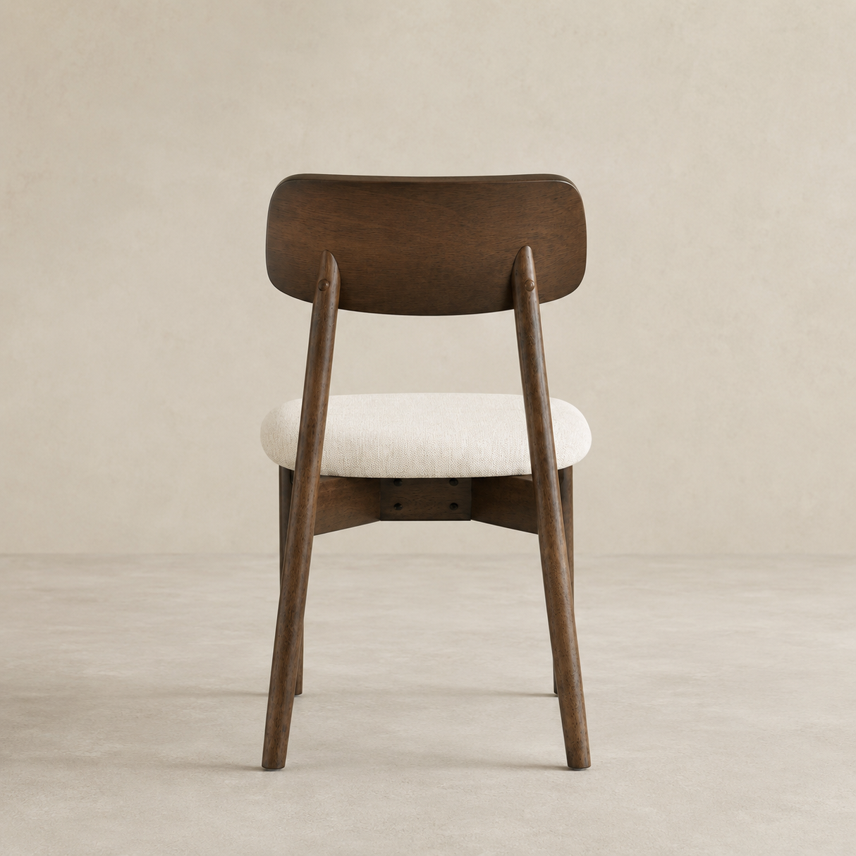 Chaise de salle à manger Landon – Noyer et ivoire chiné
