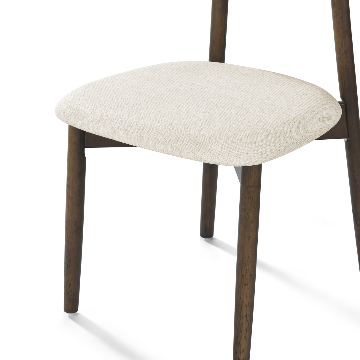 Chaise de salle à manger Landon – Noyer et ivoire chiné