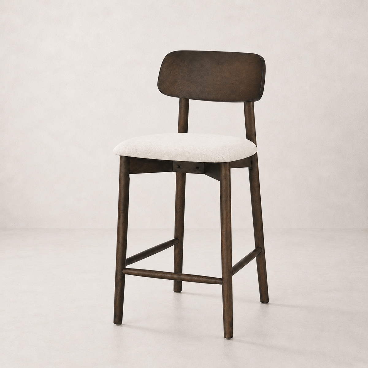 Landon Counter Stool - Walnut and Heathered Ivory