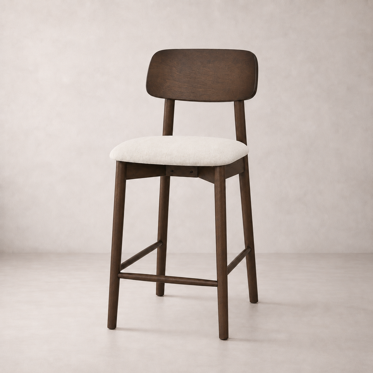 Landon Counter Stool - Walnut and Heathered Ivory