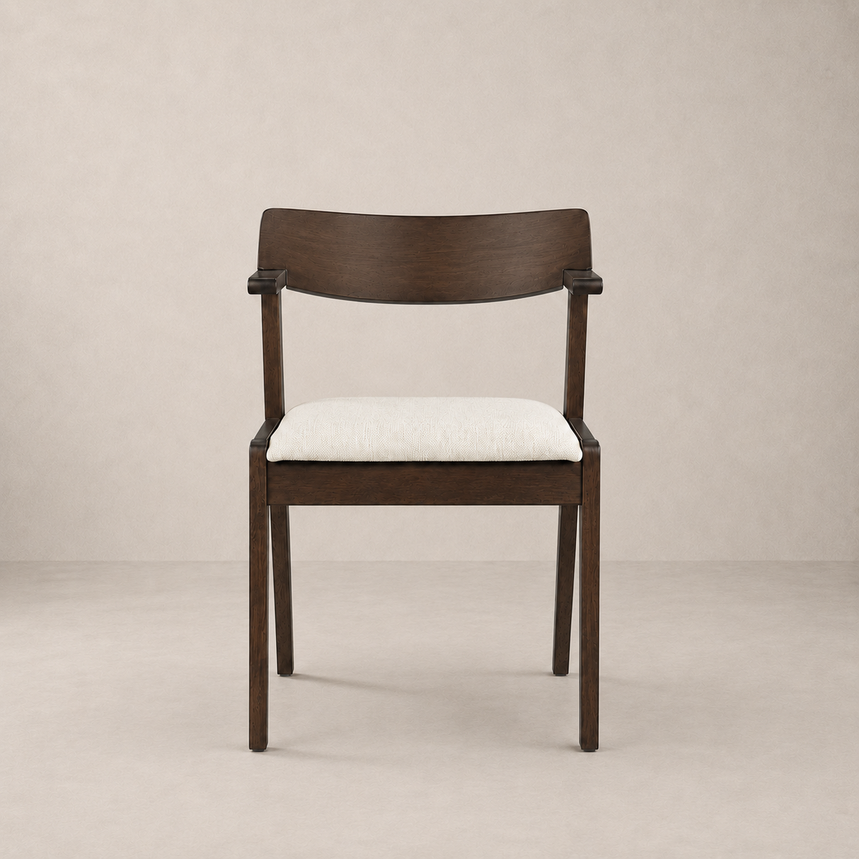 Chaise de salle à manger Victoria – Noyer et ivoire chiné