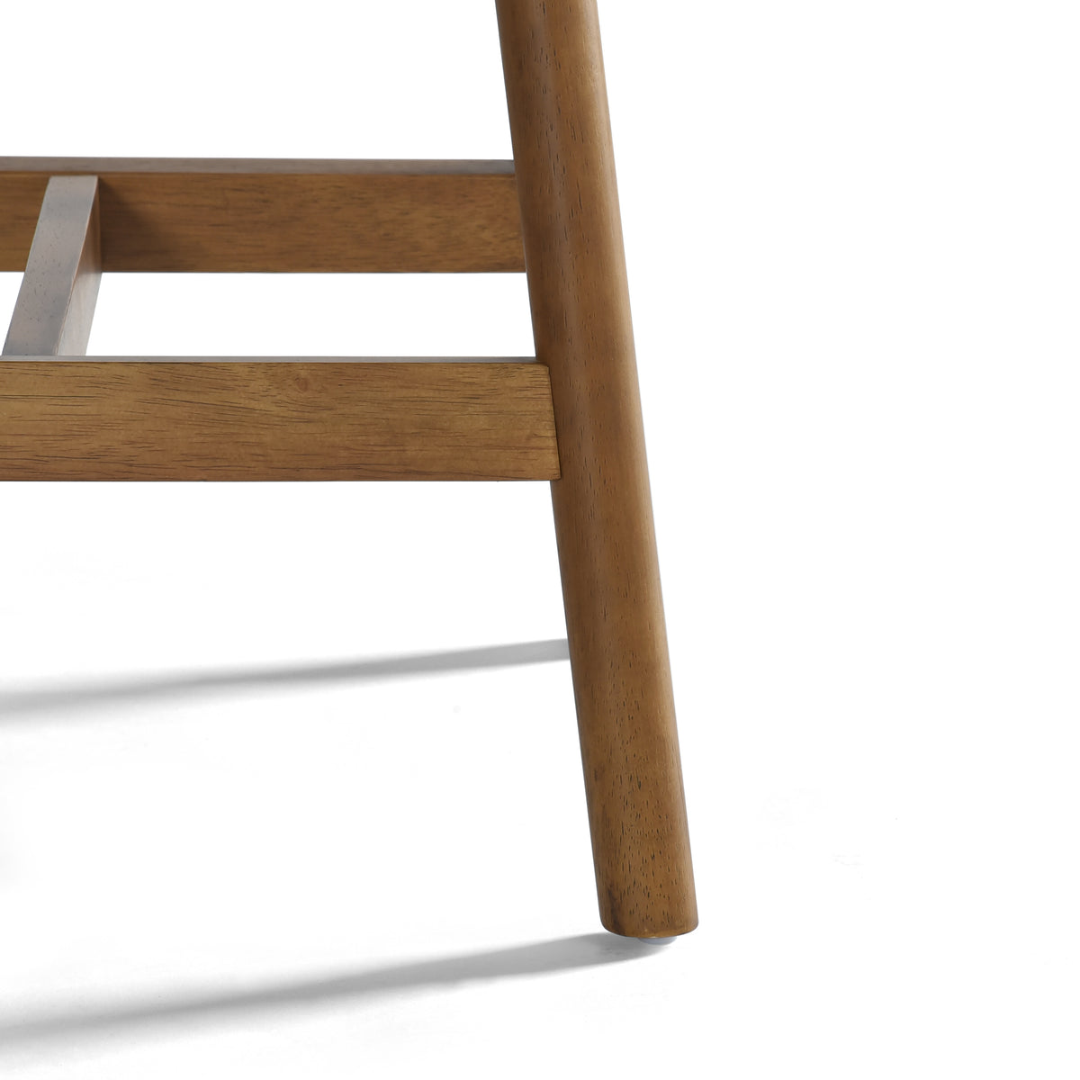 Charlotte Solid Wood Counter Stool - Smoked Oak and Ivory