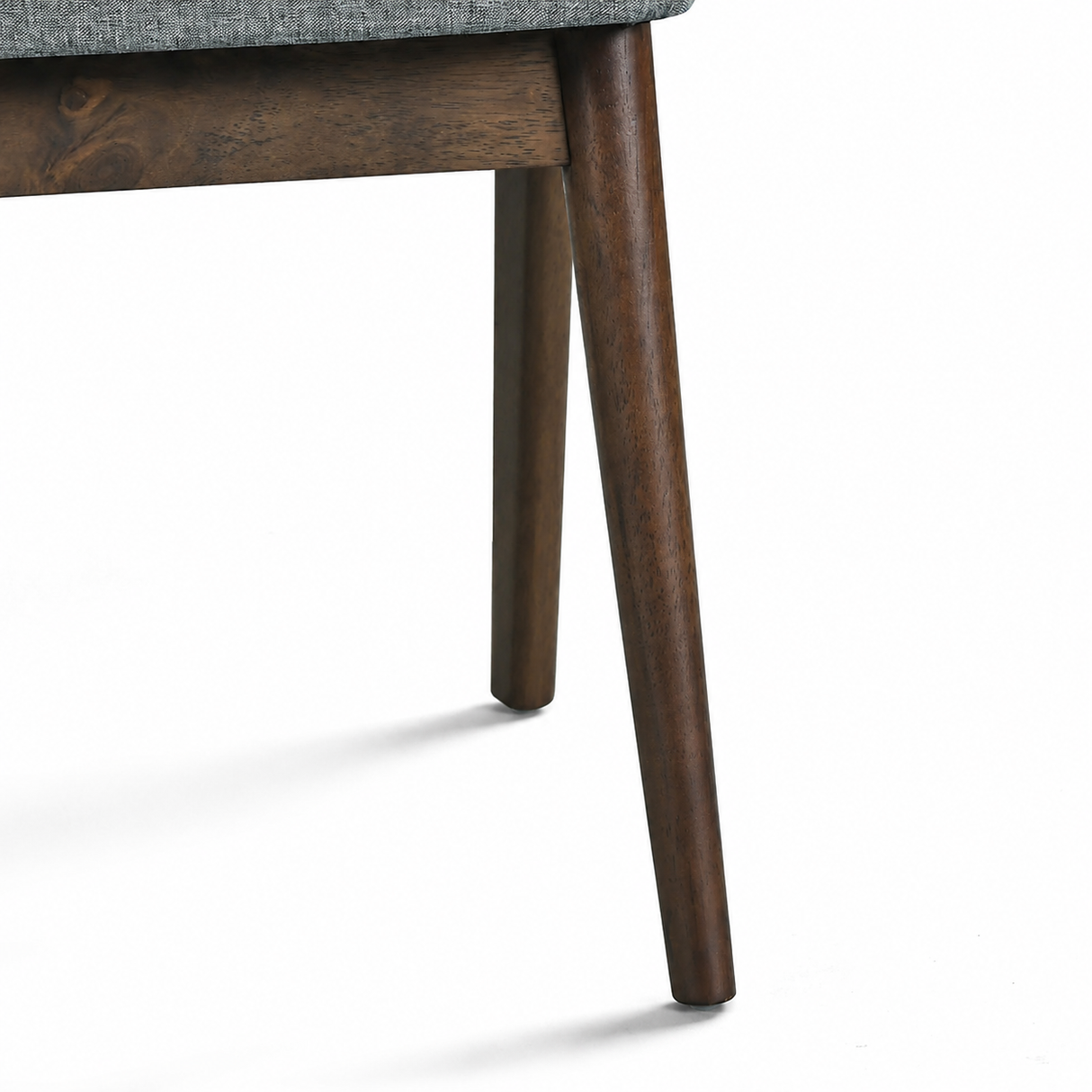 Eliza Solid Wood Dining Chair - Walnut and Textured Slate Grey