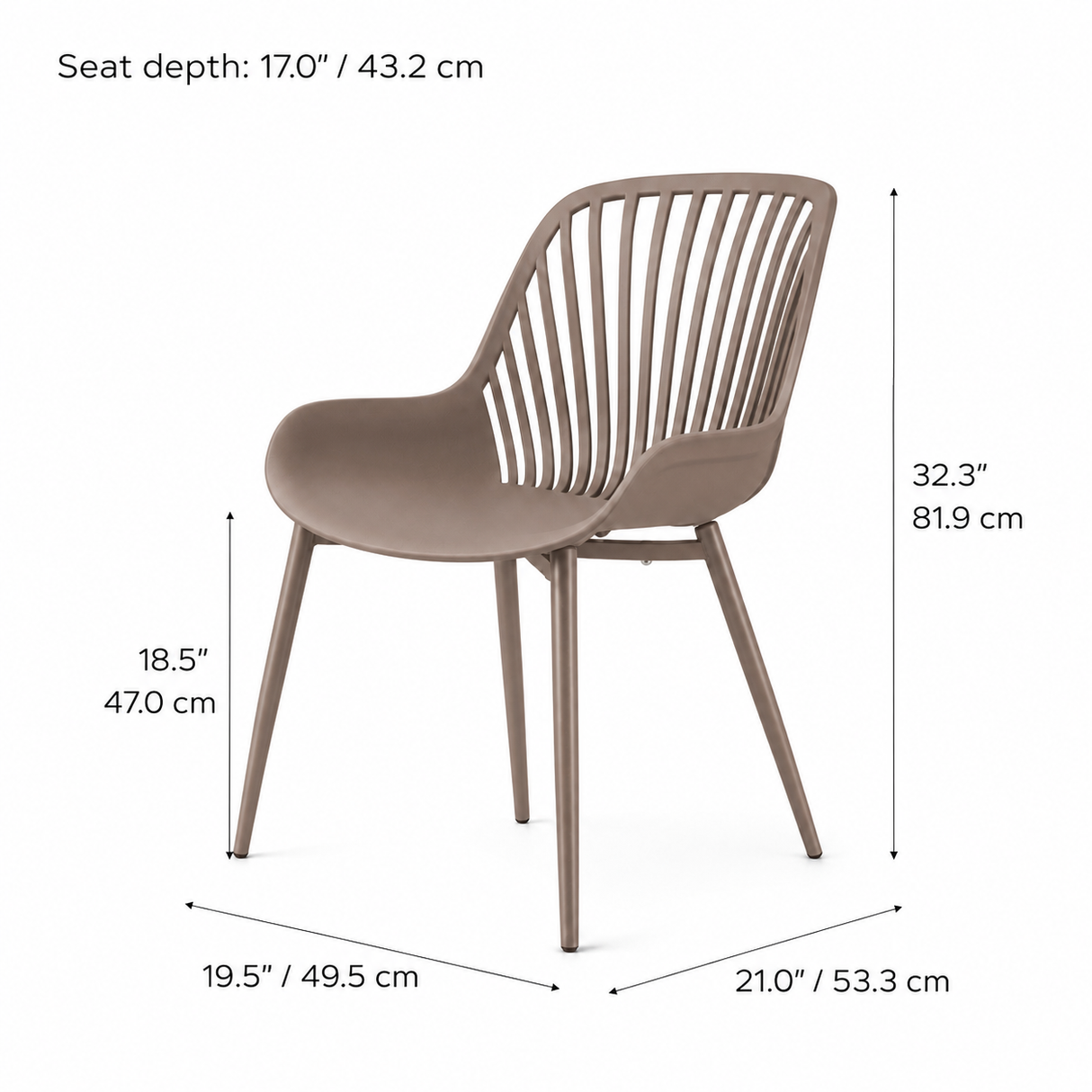 Pearl Dining Chair - Desert Brown