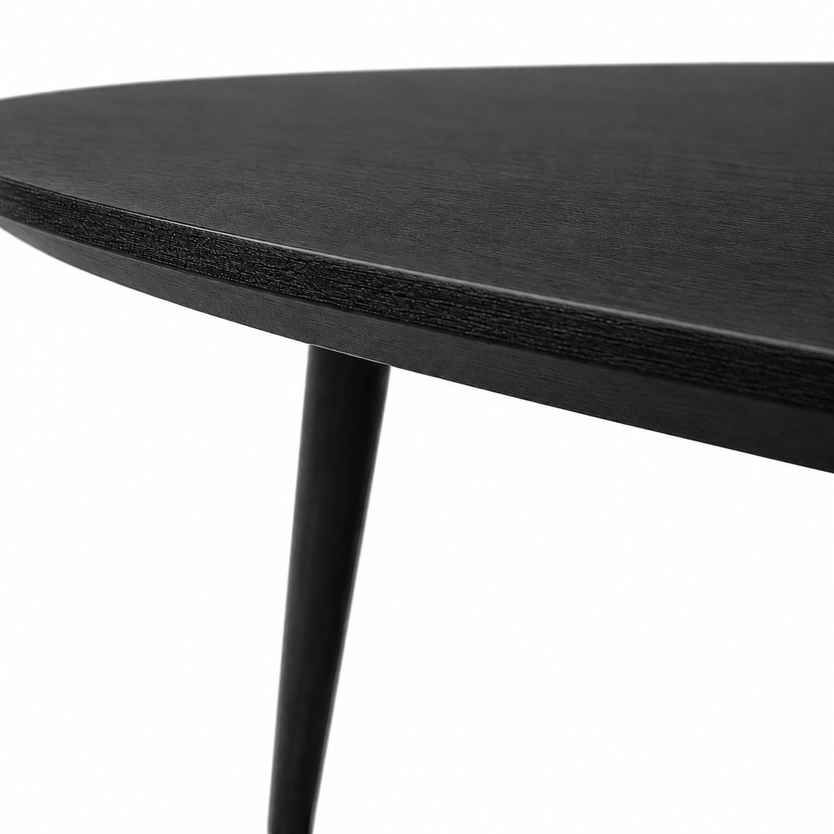 Table basse en bois massif Petal - Noir