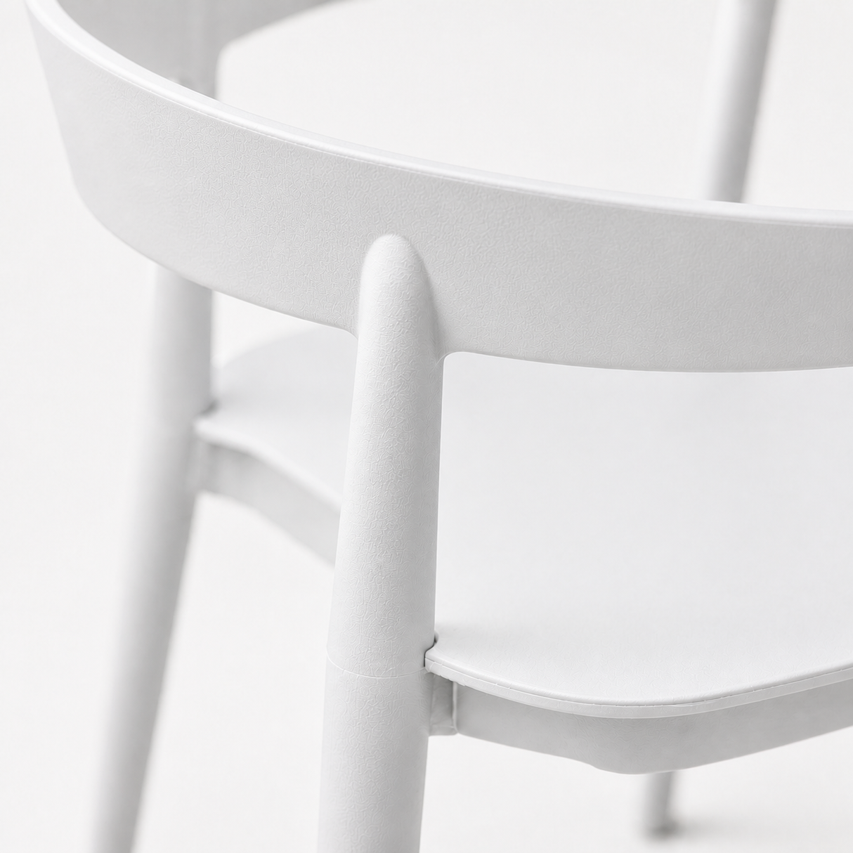 Ridge Stackable Dining Armchair - Nordic White